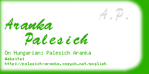 aranka palesich business card
